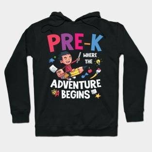 Pre K Where The Adventure Begins Back To School Gift Hoodie